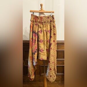 Kantha Bae Womens Patchwork Harem Pants Free Size Multicolor Hippie Oversized